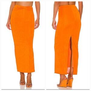 Superdown Joana Maxi Skirt Set in Tangerine XXS